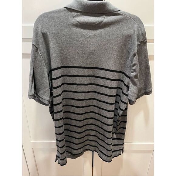 Polo Ralph Lauren Men’s Striped Short Sleeve Polo Sz XL Gray Black Pony Golf - Picture 5 of 9